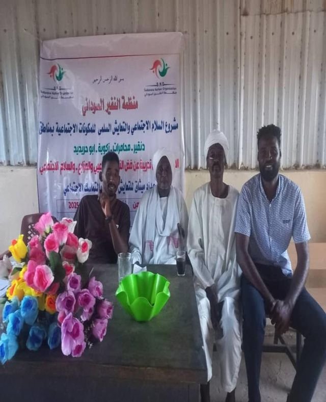 Community representatives at a peace event
