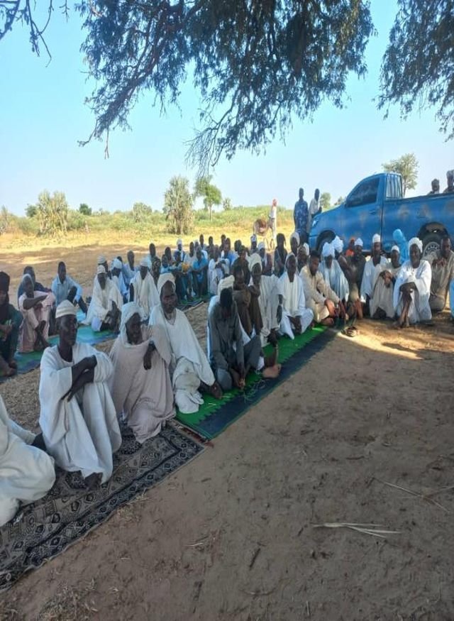 A community assembly under the shade of a tree